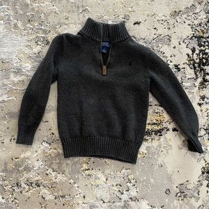 Boys POLO half zip knit sweater
